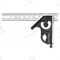 STARRETT Combination Square: SAE, Steel, Satin, 6 in Blade Lg, 1/64 in Graduations (MPN C33H-6-4R). Key specifications — attr1182179: Square; attr1182186: 1/64 in; attr1182189: Satin; attr1182159: STARRETT; attr1182169: Steel.