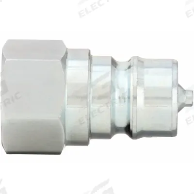 Parker Hydraulic Quick Connect Hose Coupling: 3/8 in Coupling Size, Steel - 6600 Series Hydraulic Quick-Connect Coupling Plugs