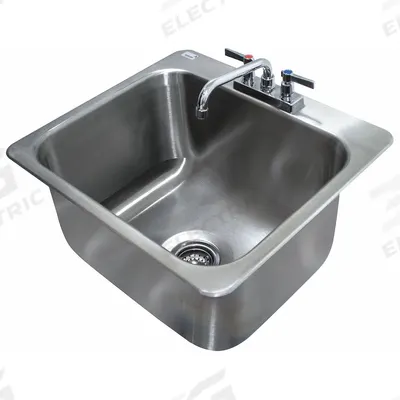 APPROVED VENDOR Drop-In Sink with Faucet: Dual Manual Handle, Lever, 23 in Overall Lg - Classroom Sinks with Faucets