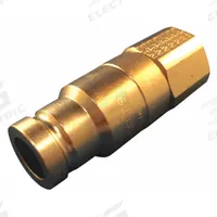 AEROQUIP Hydraulic Quick Connect Hose Coupling: 3/8 in, Steel, 37.85 lpm Max. Flow Rate, FNPT (MPN FD49-1002-06-06). Key specifications — Coupling Locking Type: Push-to-Connect; Body Material: Steel; Thread Size: 3/8"-18; Brand: AEROQUIP.