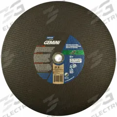 NORTON Abrasive Cut-Off Wheel: Type 1, 14" x 1/8", 20 mm/1" Arbor, Silicon Carbide, 24 Grit (MPN 66252837842). Key specifications — Brand: NORTON; Series: Gemini Concrete.