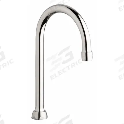 CHICAGO FAUCETS Spout: Spout, Gooseneck, Swivel Spout, Brass, Polished Chrome - Gooseneck Faucet Spouts