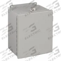 WIEGMANN Enclosure: Steel, 10 in x 8 in x 4 in, NEMA 12/13/4, Solid Cover, Hinged (MPN BN4100804CH). Key specifications — Closure Method: Clamps; Brand: WIEGMANN; Knockouts: Not Included.