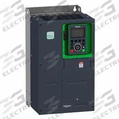 SCHNEIDER Variable Frequency Drive: In Phase Three, Out Phase Three, 15 hp, IP21, No Bypass, Compact (MPN ATV930D11Y6). Key specifications — Style: Compact; Color: Black/Green; Output Phase: Three.