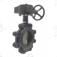 MILWAUKEE VALVE Butterfly Valve: 8 in Pipe Size, Concentric, 200 psi Max. Pressure (CWP), Lug, FKM (MPN ML334V). Key specifications — Brand: MILWAUKEE VALVE; Handle Type: Gear Operated Handwheel; Disc Material: CF8M Stainless Steel.