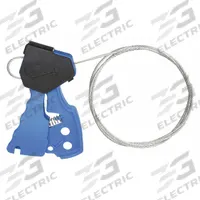 BRADY Cable Lockout: Squeeze Handle, Includes Cable, Steel, 6 ft Cable Lg, Blue, Cable Included (MPN 45191). Key specifications — Body Material: Nylon; Includes Cable: Yes; Cable Color: Silver; Cable Material: Steel; Cable Material Finish: Galvanized; Brand: BRADY; Includes Cable_Table: Cable Included.