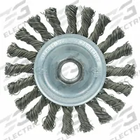 WEILER Cable Twist Knot Wheel: Steel Cable Twist, 4" Dia x 1/4" Wd, 5/8"-11 Arbor, 0.02" Fill (MPN 36055). Key specifications — Brand: WEILER.