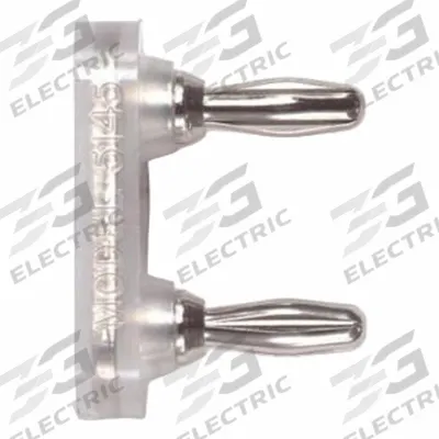 POMONA Double Banana Plug: 1 3/8 in Lg, 15 A Max Current Measurement - Miniature Double Banana Shorting Bar Plugs
