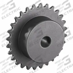 TSUBAKI Sprocket: One-Sided Hub, For Single Strands, 25, 28 Teeth, 2.233 in Pitch Dia, Steel (MPN 25B28). Key specifications — Brand: TSUBAKI.