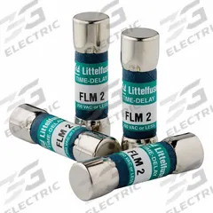 LITTELFUSE Fuse: FLM Series, Midget, Time-Delay, 200 mA, 250 V AC, 125 V DC, 13/32 in x 1 1/2 in (MPN FLM.200). Key specifications — Series: FLM; Brand: LITTELFUSE.