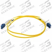 MONOPRICE Fiber Optic Patch Cord: Single Mode, 1 m Lg, LC End 1, LC End 2, Yellow, PVC (MPN 5217). Key specifications — Fire Rating: Riser; Jacket Material: PVC; Number of Fibers: Duplex; Brand: MONOPRICE; _Fiber Optic Cable Style: 9/125µ OS2.