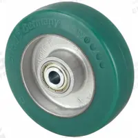 APPROVED VENDOR Caster Wheel: 4 7/8 in Wheel Dia., 1 5/8 in Wheel Wd, Polyurethane, Aluminum, Std (MPN ALST 125/15K-BB0.5). Key specifications — Brand: APPROVED VENDOR; Wheel/Tread Color: Green.