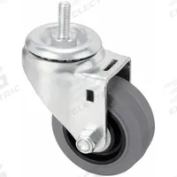 APPROVED VENDOR Stem Caster: 3 in Wheel Dia., 1 1/4 in Wheel Wd, Swivel, Swivel, 3/8 in Stem Dia. (MPN 20TM55). Key specifications — Brand: APPROVED VENDOR; Thread Size: 3/8"-16; Wheel Bearing Type: Delrin; Wheel/Tread Color: Gray; Roll Up: Swivel.