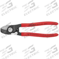 KNIPEX Cable Cutter: Plastic Handle, Shear, For 19/32 in Max Dia Aluminum Electric Cable (MPN 95 21 165). Key specifications — attr324789: KNIPEX; attr308384: Shear; attr308389: Plastic; attr308391: 1 AWG.