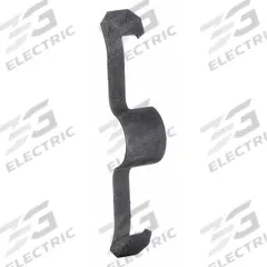 Conduit to Drop Wire Rod Clip: 12 AWG to 8 AWG, Steel, 25 lb Load Capacity (MPN BW4). Key specifications — Manufacturer Part Number: BW4; Material: Steel; Color: Black; Finish: Zinc Plated; Load Capacity: 25 lb; For Use With: MC/AC Cable; Wire Range: 12 AWG to 8 AWG; Standards: UL/CUL.