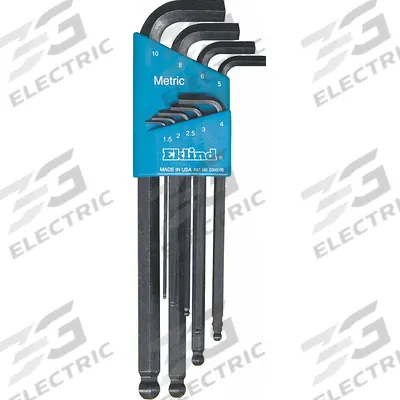 EKLIND Hex Key Set: 6 - 10 Pieces, Stubby-Ball-Hex-L Long, L, Metric, Single Ball End - L-Shaped Hex Key Sets