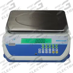 ADAM EQUIPMENT Industrial Bench Scale: 11 3/4 in x 8 1/4 in, 100 lb Wt Capacity - Imperial (MPN CKT48). Key specifications — attr1341383: RS-232; attr1341384: 2 g/0.005 lb; attr1341400: ADAM EQUIPMENT; attr1383935: Stainless Steel.