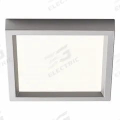 Square Downlight: 4 in Dia, Silver, 5/8 in Ht, 650 lm, 3500K, 10 W, 120/277V AC (MPN S4S835K7ALZ10U). Key specifications — Color Temperature: 3500K; Housing Finish: Aluminum; Lighting Technology: LED; Fixture Shape: Square; Voltage: 120/277V AC; Emergency Battery Backup: No; Fixture Type: Vanity; Brand: LIGHTOLIER.