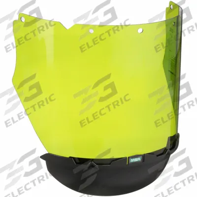 MSA Visor: 8 in Overall Ht, 0.07 in Overall Thick, Green - General Purpose Replacement Visors