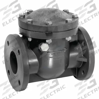 APPROVED VENDOR Swing Check Valve: Swing, Inline Valve Body, 4 in Pipe Size, Flange x Flange - PVC Inline Swing Check Valves