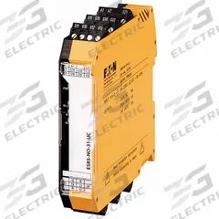 EATON Safety Monitoring Relay: DIN-Rail Relay Mounting, 24 Pins/Terminals, 230V AC/24 to 230V DC (MPN ESR5-NO-31-UC). Key specifications — Output Switch Configuration: (3) NO; Brand: EATON.