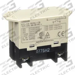 OMRON Enclosed Power Relay: Surface (Top Flange) Mounted, 30 A Current Rating, 200/240V AC, SPST-NO (MPN G7L-1A-BUBJ-CB-AC200/240). Key specifications — Brand: OMRON; Base Type: Square; Mounting Style: Top Flange; Electrical Connection: Screw Terminal; Manufacturer Part Number: G7L-1A-BUBJ-CB-AC200/240; Operating Current: 30 A; Series: G7L Series.