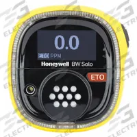 HONEYWELL Single-Gas Detector: High 0.2 ppm/Low 0.1 ppm, IP68, HONEYWELL BW BW Solo, Lithium, BW (MPN BWS1-E-Y). Key specifications — Gas Detected: Chlorine; Housing Color: Yellow; Battery Chemistry: Lithium; Communication Protocol: Bluetooth.