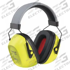 HOWARD LEIGHT BY PIP Earmuffs: Over-the-Head Earmuff, Passive, 30 dB NRR, Foam, Yellow (MPN 1035110-VS). Key specifications — attr114012: Howard Leight(TM) VeriShield(R); attr114053: Rigid; attr114052: No; attr114031: No; attr114015: Steel-Wire; attr114029: Foam; attr114039: ABS; attr114048: VeriShield(TM) 100.