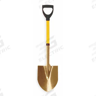 AMPCO Round Point Non-Sparking Shovel: Aluminum-Bronze Alloy Blade - Round Point Shovels