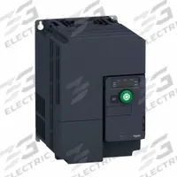 SCHNEIDER Variable Speed Drive: In Phase Three, 200-240V AC, Out Phase Three, 7 1/2 hp, IP20, Manual (MPN ATV320U55M3C412). Key specifications — Style: Compact; Color: Black/Blue/Gray; Output Phase: Three.
