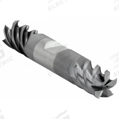 CLEVELAND Square End Mill: Carbide, TiAlN Coated, Double End, 5 Flute, 1/2" Mill Dia - Double-End Carbide Square End Mills