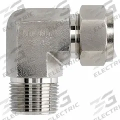 BRENNAN INDUSTRIES Compression Fitting Elbow: 5/8 in OD x 1/2 in Pipe Fitting Size, Stainless Steel (MPN NS2501-10-08-SS). Key specifications — Series: NS2501; Compatible Fitting Brands: Parker CPI; Brand: BRENNAN INDUSTRIES.