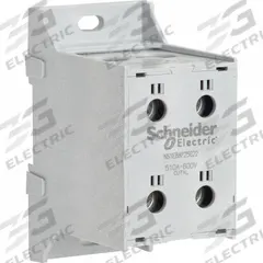 SCHNEIDER Enclosed Power Distribution Block: Finger-Safe, Lug, Lug (MPN NSYEBAP25622). Key specifications — Mounting Type: Surface; Brand: SCHNEIDER; For Conductor Material: Aluminum.