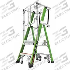 LITTLE GIANT Stepladder: 2 ft Ladder Size, Fiberglass, 375 lb Load Capacity, 45 lb Wt, 21 in x 18 in (MPN 19702). Key specifications — attr1049468: Fiberglass; attr1049456: LITTLE GIANT; attr1049460: Outriggers.