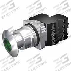 SIEMENS Mushroom Head Push Button: Illuminated, Mushroom Head Profile, Metallic, 30 mm, 2NC (MPN 52PP2E3G). Key specifications — Brand: SIEMENS; Action: Maintained; Series: Class 52; Terminal Connection: Pressure Plate; Push Button Material Type: Metallic.