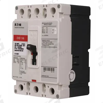 EATON Molded Case Circuit Breaker: 70 A Amps, 18kA at 240V AC, Fixed, ABC, Load Side Lug - FD-Frame Eaton Molded Case Circuit Breakers