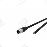 Sensor Cable: M12 Female Straight X Free End, 4 Pins, Black, PUR, 5 m Cable Lg, 4 A Max Current (A) (MPN 142MCA10050). Key specifications — Cable Jacket Color: Black; End 1 Gender: Female; End 1 Mounting Orientation: Straight; End 2 Connection Type: Free End; IP Rating: IPX5; Brand: METZ CONNECT; Wire Size: 22 AWG/42 AWG; Cable Jacket Material: PUR.