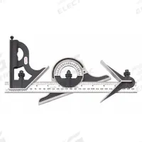 STARRETT Combination Set: Metric/SAE, Steel, Brushed, 11 3/4 in Blade Lg, 1/2 mm/1/32 in Graduations (MPN 9ME-300). Key specifications — attr1182179: Center/Non-Reversible Protractor/Square; attr1182186: 1/32 in; attr1182189: Brushed; attr1182159: STARRETT; attr1182169: Cast Iron.