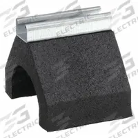 DURA-BLOK Pipe Support Block: Rubber Base, Electroplated Cast Iron, 6 in Overall Lg, 5 in Overall Ht (MPN DB5). Key specifications — Support Material: Cast Iron; Base Material: Rubber; Base Size: 6 in L x 4.8 in W; Brand: DURA-BLOK.