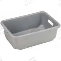 NEW ENGLAND PLASTICS Nesting Tote: 5 gal, 18 in x 12 1/2 in x 6 1/2 in, Gray, Lid Not Included (MPN H-1812-6.5 GRAY). Key specifications — attr1264926: Nesting Capable; attr1188589: NEW ENGLAND PLASTICS; attr1188592: Composite.