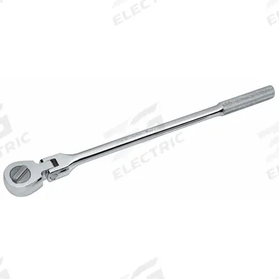 SK PROFESSIONAL TOOLS Hand Ratchet: Round, Reversible, 17 1/2 in Overall Lg, Chrome - Flex-Head Ratchets