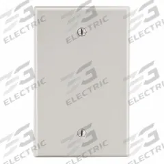 HUBBELL Wall Plate: Blank, 1 Gang, Almond, Std Size (MPN P13LA). Key specifications — Brand: HUBBELL; Material: Polycarbonate.