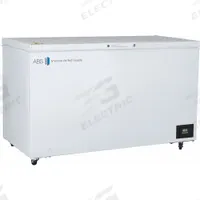 AMERICAN BIOTECH SUPPLY Freezer: Chest, 15 cu ft, -25°C to -15°C, Manual Defrost Method, Swing Solid (MPN ABT-MFP-15-C). Key specifications — Defrost Method: Manual; Brand: AMERICAN BIOTECH SUPPLY.
