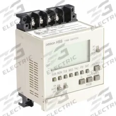 OMRON Electronic Timer: 7 day, SPST-NO, 100-240V AC, 40 Events Available, Digital (MPN H5S-WFB2). Key specifications — Astronomic Functionality: Not Astronomic; Brand: OMRON.