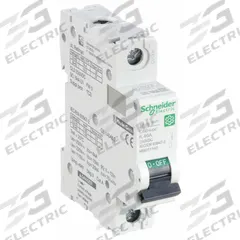 SCHNEIDER IEC Supplementary Protector: 40 A Amps, 250V DC, 5kA at 250V DC, Screw Clamp, C60H-DC, D (MPN M9U31140). Key specifications — Brand: SCHNEIDER; Terminal Connection: Screw Clamp; DC Voltage Rating: 250V DC; Max. AIR Rating: 5kA at 250V DC; Series: C60H-DC; AC Voltage Rating: Not Rated; Curve Type: D.