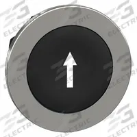 SCHNEIDER ELECTRIC Push Button Head: 30 mm Panel Size, Non-Illuminated, Metallic, Down Arrow, Black (MPN ZB4FA335). Key specifications — Manufacturer Part Number: ZB4FA335; Compatible Operator Illumination: Non-Illuminated; Compatible with Series: XB4; Head Attachment Type: Screw-On; Head Material: Metal; Brand: SCHNEIDER; Legend: Down Arrow.