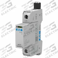 EATON Surge Protection Device: Single Phase, 277V AC, 1 Poles, 1 Wire + Ground Wires, L-G/L-N/N-G (MPN AGDN27710R). Key specifications — Voltage: 277V AC; Number of Wires: 1 Wire + Ground; Modes of Protection: N-G; Max. Continuing Operating Voltage: 277 V AC; Voltage Protection Rating: 1500V (L-G); Short Circuit Current Rating: 200 kA; Filtering: No; Includes: Alarm Contacts.