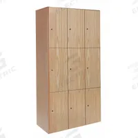 HALLOWELL Wardrobe Locker: 45 in x 18 in x 72 in, Solid, 3 Tiers, 3 Units Wide, Keyed, Light Wood (MPN UW3582-3A-W-RO). Key specifications — attr63993: HALLOWELL; attr64355: Light Wood; attr65028: Solid; attr145898: Plywood; attr64351: Assembled; attr78058: Yes.