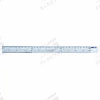 INSIZE Steel Rule: 7110-3001, 12 in / 300 mm, 0.04 in Thick, Clear, Black, Rigid, Square Edge, Pouch. Key specifications — attr939978: 1 mm; attr944136: Pouch; attr934745: INSIZE; attr944504: Outside Read; attr944508: Horizontal; attr944509: Clear; attr939993: Decimal; attr986193: Etched.