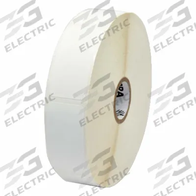 ZEBRA Barcode Printer Labels: 1 in Label Wd, 1 1/2 in Label Ht, White, 1 in Core Dia. - Desktop Thermal Transfer Labels